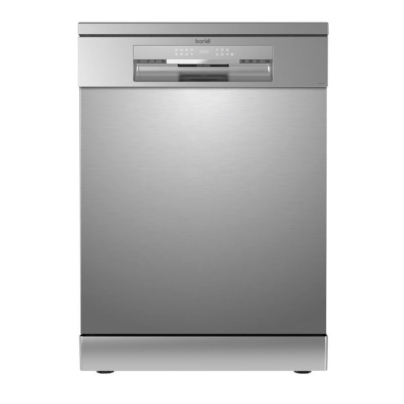 Baridi DH167  Freestanding Dishwasher, Full Size, Standard 60cm Wide with 14 Place Settings, 8 Programs & 5 Functions, LED Display, Silver