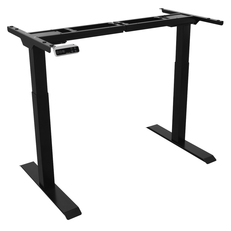 Dellonda DH16 Dellonda Black Electric Adjustable Desk Frame, Digital Controls 100kg Heavy Duty