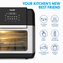 Baridi DH170  Air Fryer & Rotisserie, 10 Preset Programs, 1500W, 12L, Black & Silver