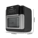 Baridi DH170  Air Fryer & Rotisserie, 10 Preset Programs, 1500W, 12L, Black & Silver