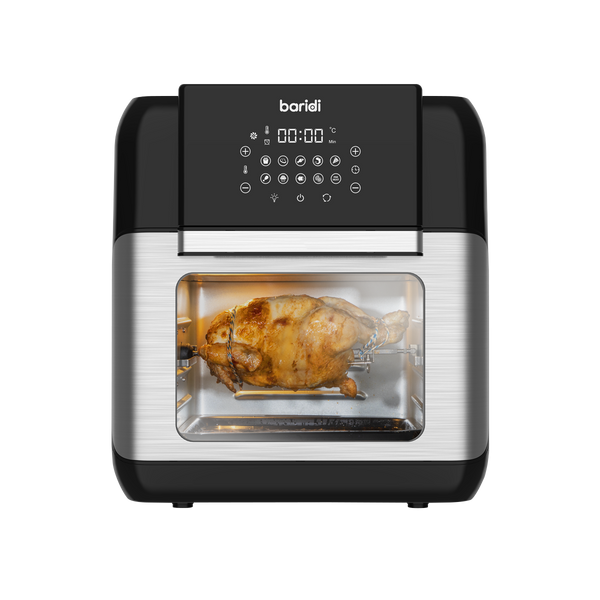 Baridi DH170  Air Fryer & Rotisserie, 10 Preset Programs, 1500W, 12L, Black & Silver
