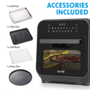 Baridi DH171  Steam Air Fryer Oven, Self-Cleaning, 8 Preset Programs, 1635W, 15L, Black