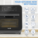 Baridi DH171  Steam Air Fryer Oven, Self-Cleaning, 8 Preset Programs, 1635W, 15L, Black