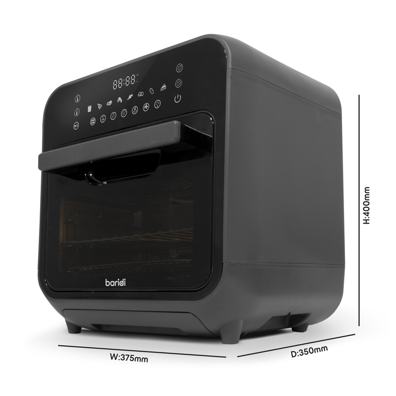 Sealey DH171 Baridi Steam Air Fryer Oven, Self-Cleaning, 8 Preset Programs, 1635W, 15L, Black