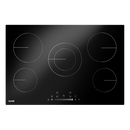Baridi DH175  77cm Built-In Ceramic Hob with 5 Cooking Zones, Black Glass, 8200W with Slider Touch Controls, Timer