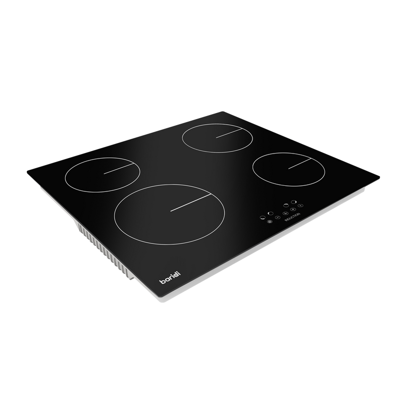 Baridi DH176  60cm Built-In Induction Hob with 4 Cooking Zones, Black Glass, 6800W with 9 Power Settings, Touch Controls & Timer, Hardwired