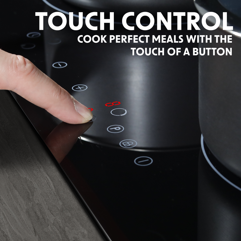 Sealey DH177 Baridi 60cm Built-In Induction Hob with 4 Cooking Zones, 2800W, Boost Function, 9 Power Levels, Touch Control, Timer, supplied with 13A Plug