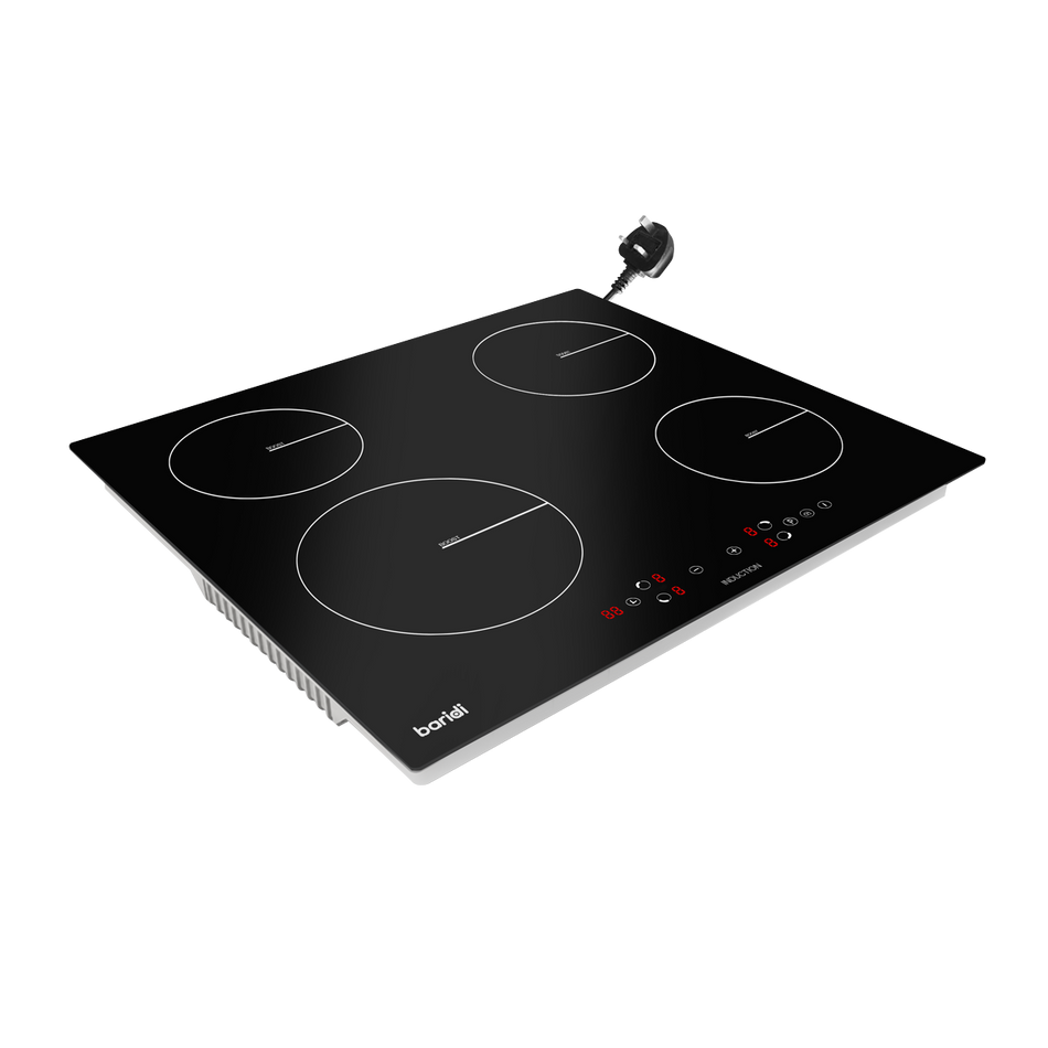 Baridi DH177  60cm Built-In Induction Hob with 4 Cooking Zones, 2800W, Boost Function, 9 Power Levels, Touch Control, Timer, supplied with 13A Plug