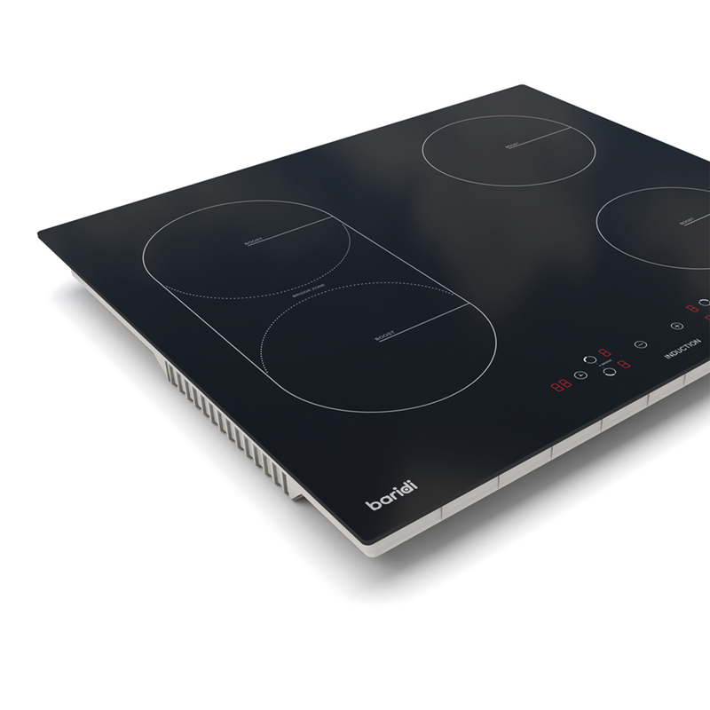 Baridi DH178  60cm Built-In Induction Hob with Bridge Zone, 4 Cooking Zones, 2800W, Boost Function, 9 Power Levels, Touch Control & Timer