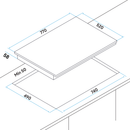 Baridi DH179  77cm Built-In Induction Hob with 4 Cooking Zones, 7200W, Boost Function, 9 Power Levels, Touch Control & Timer, Hardwired