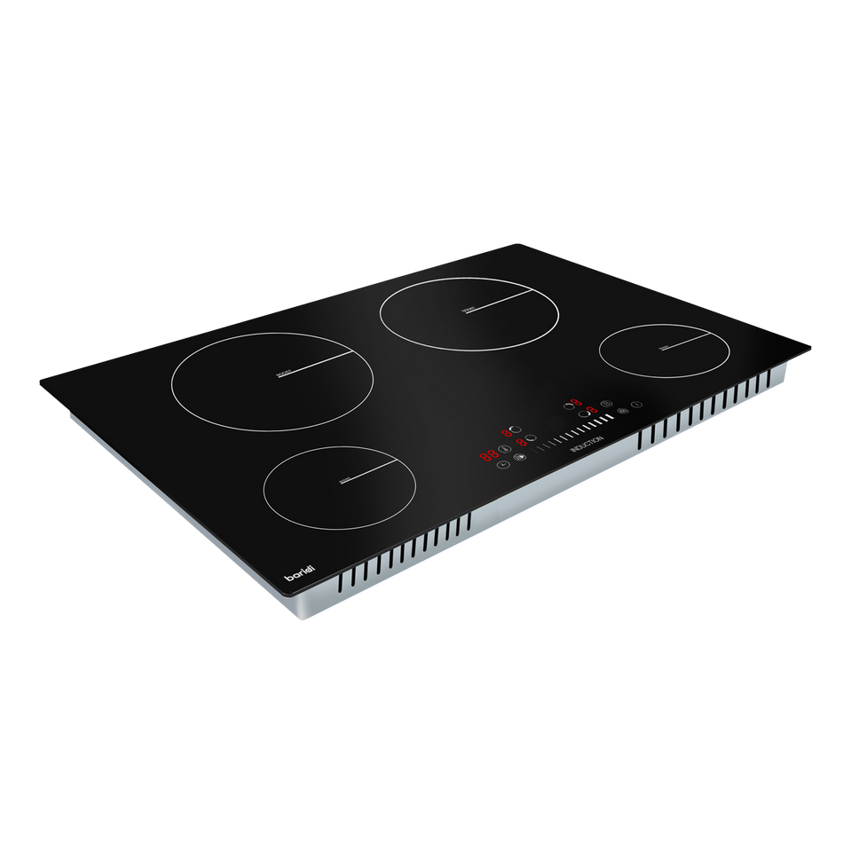 Baridi DH179  77cm Built-In Induction Hob with 4 Cooking Zones, 7200W, Boost Function, 9 Power Levels, Touch Control & Timer, Hardwired