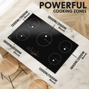 Baridi DH180  90cm Built-In Induction Hob with 5 Cooking Zones, 9300W, Boost Function, 9 Power Levels, Slider Touch Control, Hardwired