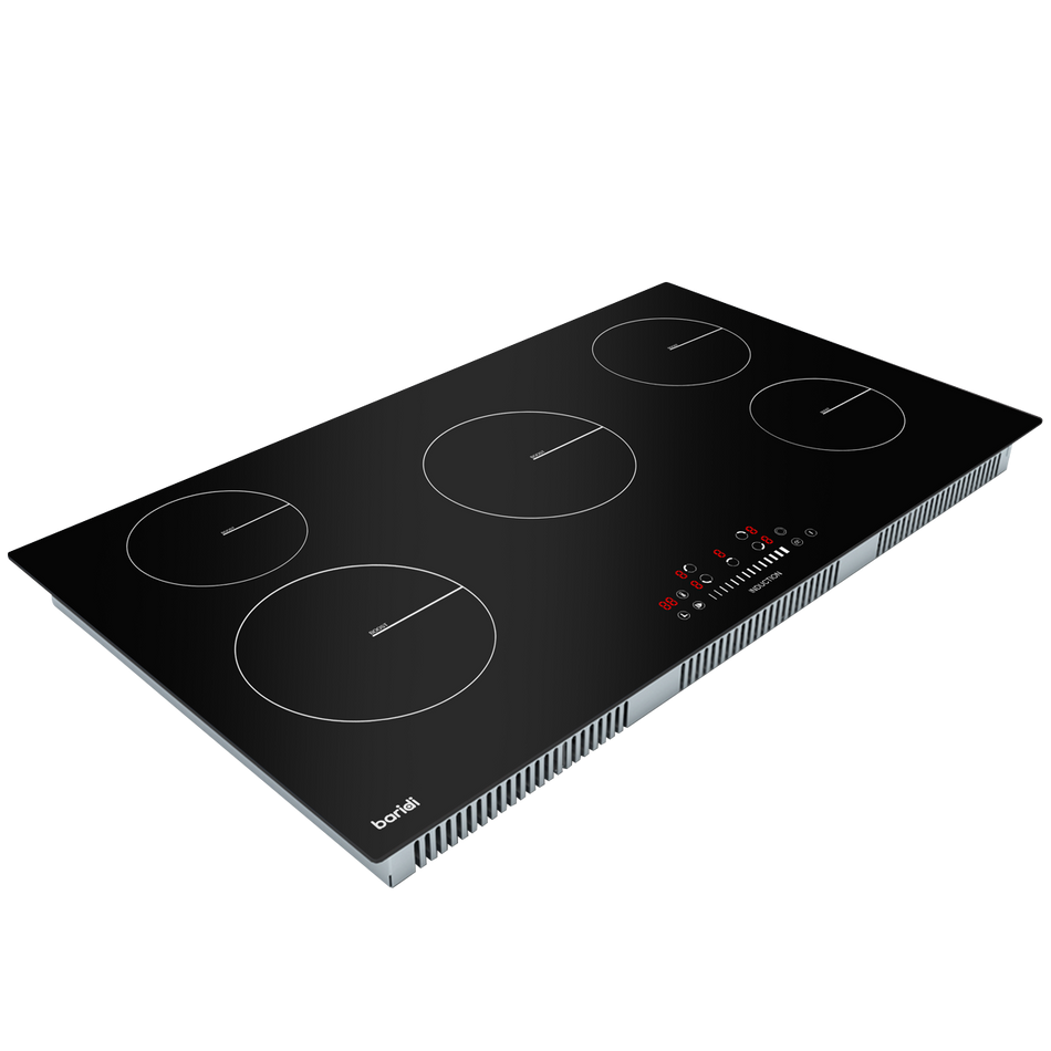 Baridi DH180  90cm Built-In Induction Hob with 5 Cooking Zones, 9300W, Boost Function, 9 Power Levels, Slider Touch Control, Hardwired