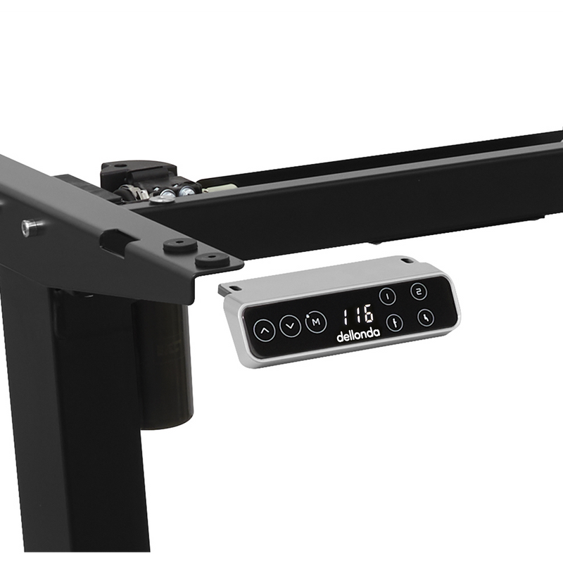 Dellonda DH18 Dellonda Electric Adjustable Desk Frame, Digital Controls, 70kg Capacity, Black