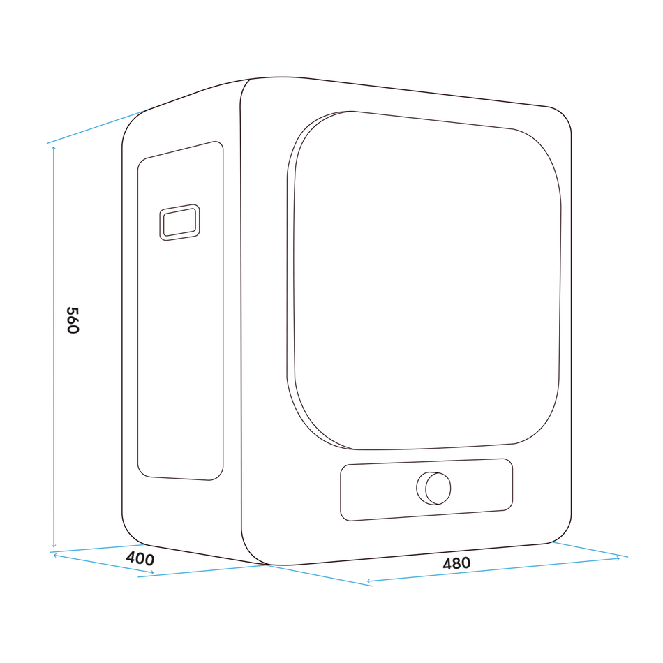 Baridi DH192  Small Tumble Dryer, Portable, 2.5kg, Vented, Perfect for Counter Top or Wall Mounted Use with Mechanical Controls, Compact, Mini Spin Dryer - DH192