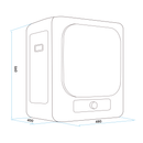 Baridi DH192  Small Tumble Dryer, Portable, 2.5kg, Vented, Perfect for Counter Top or Wall Mounted Use with Mechanical Controls, Compact, Mini Spin Dryer - DH192