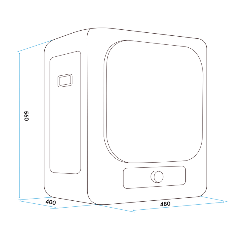 Sealey DH192 Baridi Small Tumble Dryer, Portable, 2.5kg, Vented, Perfect for Counter Top or Wall Mounted Use with Mechanical Controls, Compact, Mini Spin Dryer - DH192