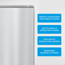 Baridi DH193  60cm Splashback for Cooker Hoods, Extractor Fans, Range Hoods, Stainless Steel