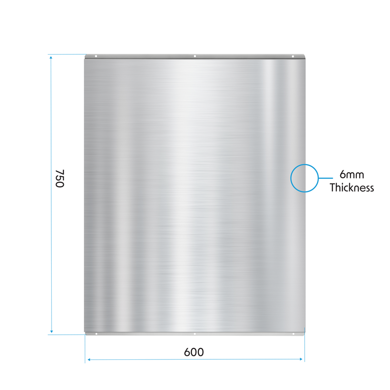 Baridi DH193  60cm Splashback for Cooker Hoods, Extractor Fans, Range Hoods, Stainless Steel