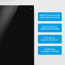 Baridi DH194  60cm Splashback for Cooker Hoods, Extractor Fans, Black Glass