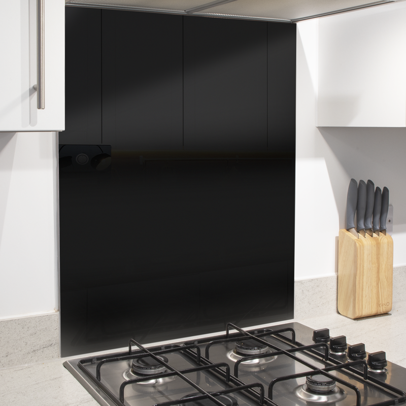 Baridi DH194  60cm Splashback for Cooker Hoods, Extractor Fans, Black Glass