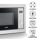 Baridi DH197  25L Integrated Microwave Oven with Grill, 900W, Stainless Steel