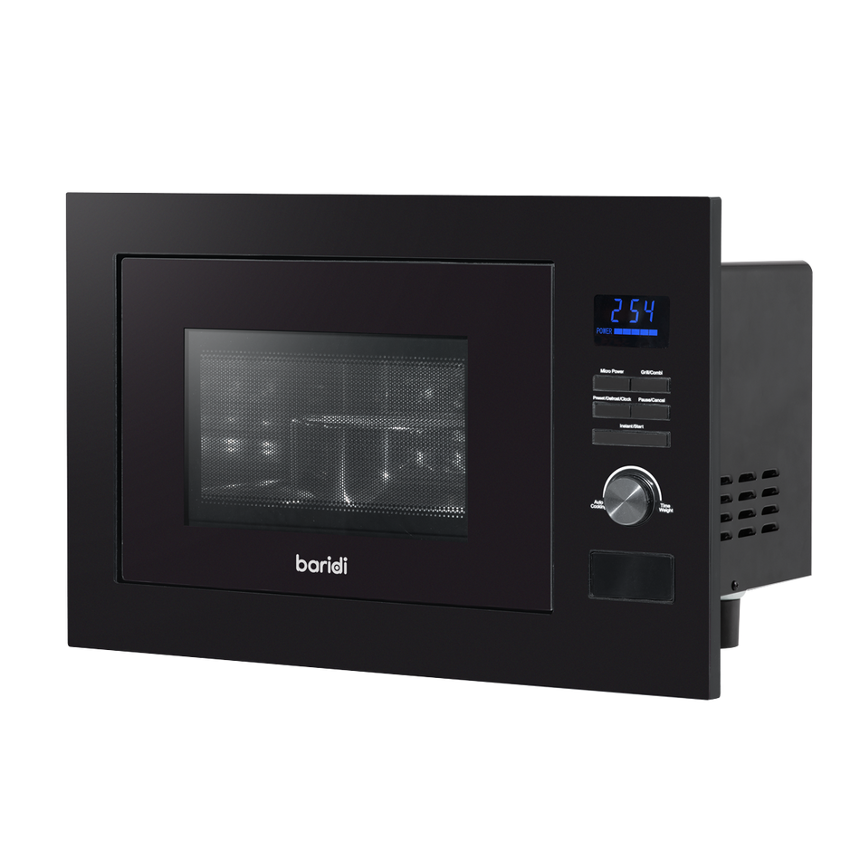 Baridi DH198  25L Integrated Microwave Oven with Grill, 900W, Sensor Touch Controls, Black