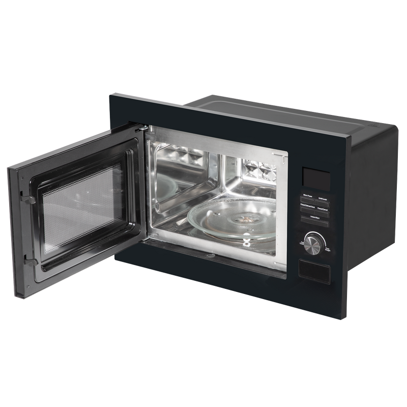 Sealey DH198 Baridi 25L Integrated Microwave Oven with Grill, 900W, Sensor Touch Controls, Black