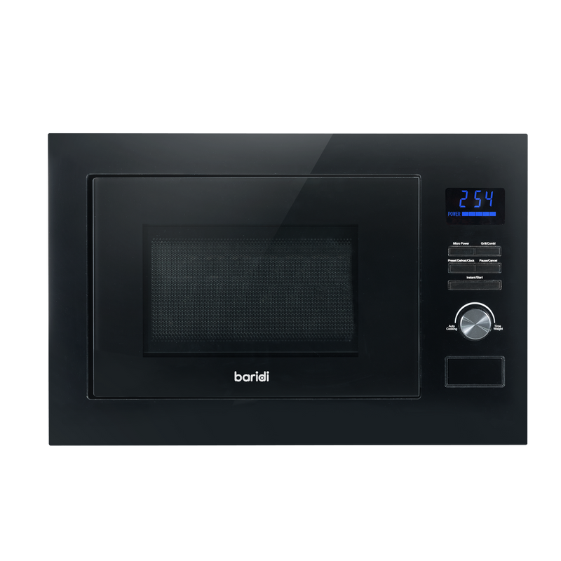 Sealey DH198 Baridi 25L Integrated Microwave Oven with Grill, 900W, Sensor Touch Controls, Black