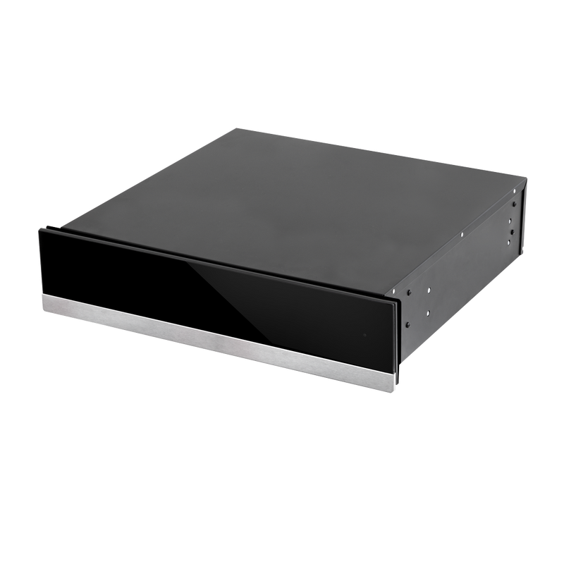 Baridi DH202  60cm Built-In Warming Drawer, Push-to-Open, Anti-Slip Mat, Black/Stainless Steel
