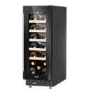 Baridi DH203  20 Bottle Slim 30cm Built-In Wine Cooler, Touchscreen Controls, Black