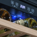 Baridi DH205  60cm Built-In 28 Bottle Wine Cooler with Beech Wood Shelves and Internal LED Light, Black