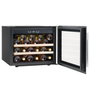 Baridi DH205  60cm Built-In 28 Bottle Wine Cooler with Beech Wood Shelves and Internal LED Light, Black
