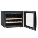 Baridi DH205  60cm Built-In 28 Bottle Wine Cooler with Beech Wood Shelves and Internal LED Light, Black