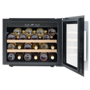 Baridi DH205  60cm Built-In 28 Bottle Wine Cooler with Beech Wood Shelves and Internal LED Light, Black