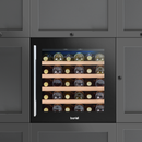 Baridi DH206  60cm Built-In 36 Bottle Wine Cooler with Beech Wood Shelves and Internal LED Light, Black