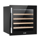 Baridi DH206  60cm Built-In 36 Bottle Wine Cooler with Beech Wood Shelves and Internal LED Light, Black