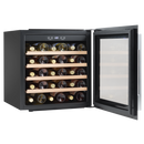 Baridi DH206  60cm Built-In 36 Bottle Wine Cooler with Beech Wood Shelves and Internal LED Light, Black