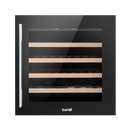 Baridi DH206  60cm Built-In 36 Bottle Wine Cooler with Beech Wood Shelves and Internal LED Light, Black