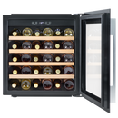 Baridi DH206  60cm Built-In 36 Bottle Wine Cooler with Beech Wood Shelves and Internal LED Light, Black