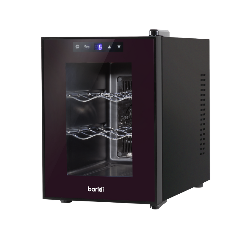 Baridi DH217  6 Bottle Wine Cooler, Thermoelectric, 5-18 degreeC, Touch Control