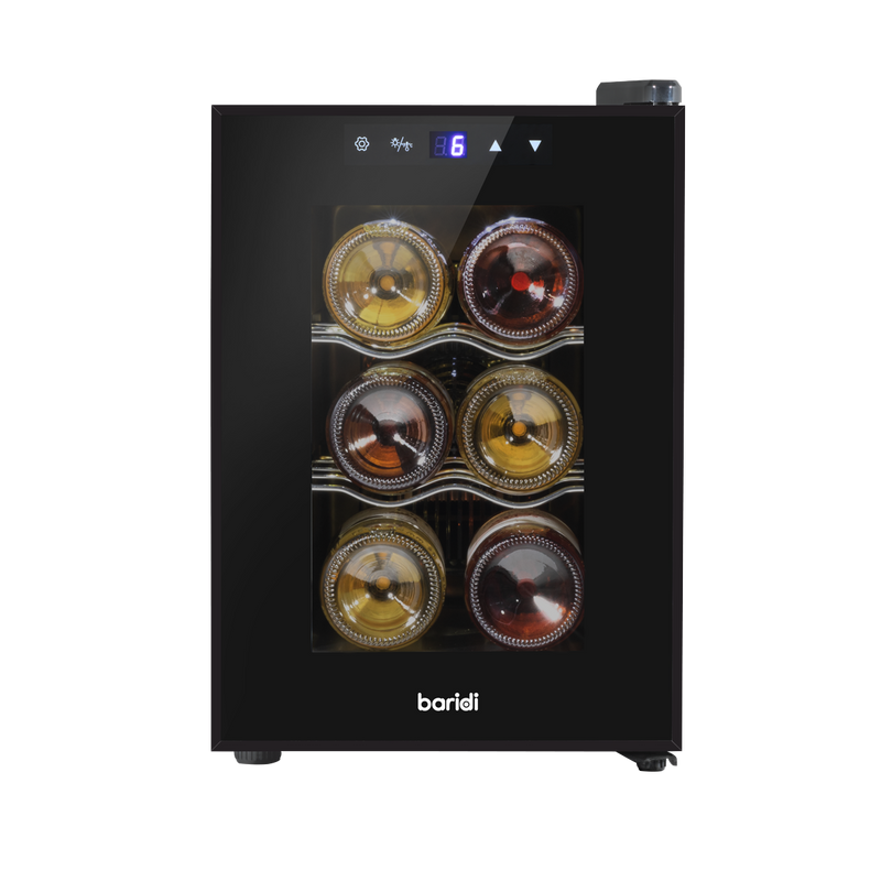 Baridi DH217  6 Bottle Wine Cooler, Thermoelectric, 5-18 degreeC, Touch Control