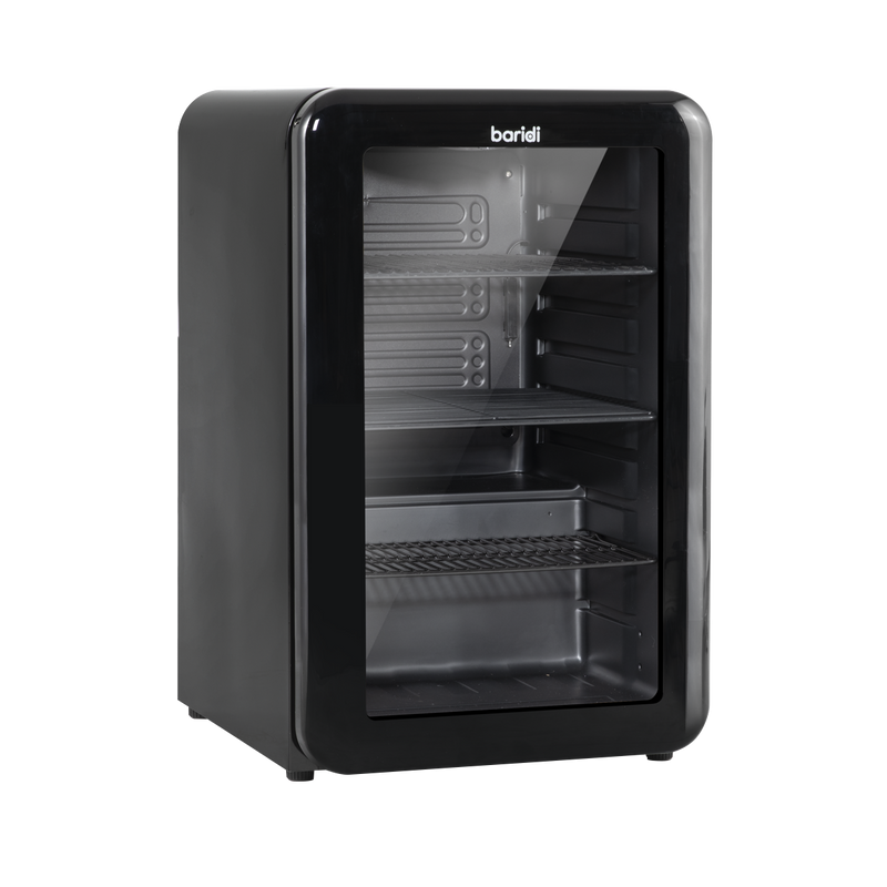 Sealey DH222 Baridi 70L Under Counter Drinks/Beer & Wine Cooler Fridge, Retro Style, Black