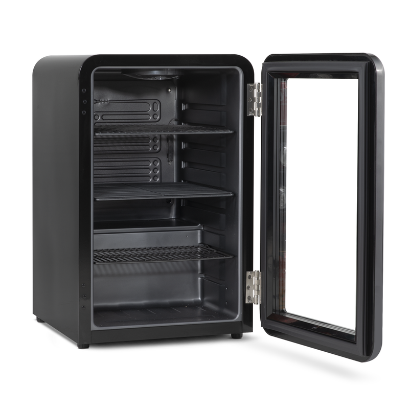 Sealey DH222 Baridi 70L Under Counter Drinks/Beer & Wine Cooler Fridge, Retro Style, Black