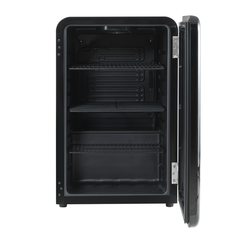 Sealey DH222 Baridi 70L Under Counter Drinks/Beer & Wine Cooler Fridge, Retro Style, Black