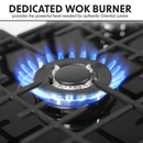 Baridi DH228 Gas Hob with 5 Cooking Zones 70cm - Black