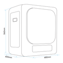 Baridi DH229  Small Tumble Dryer, Portable, 2.5kg, Vented, Perfect for Counter Top or Wall Mounted Use with Digital Controls, Compact, Black Mini Spin Dryer - DH229