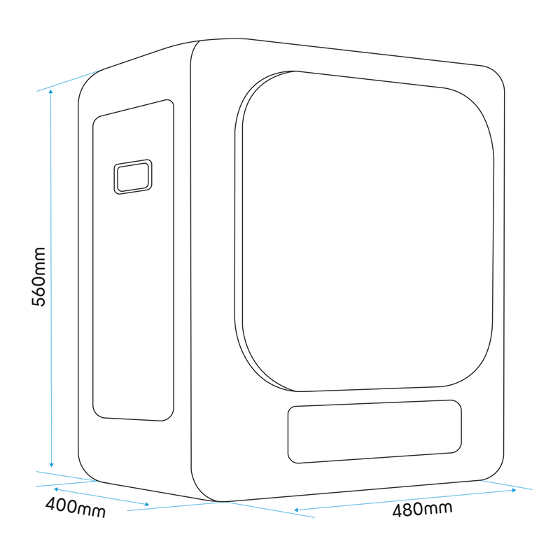 Baridi DH229  Small Tumble Dryer, Portable, 2.5kg, Vented, Perfect for Counter Top or Wall Mounted Use with Digital Controls, Compact, Black Mini Spin Dryer - DH229
