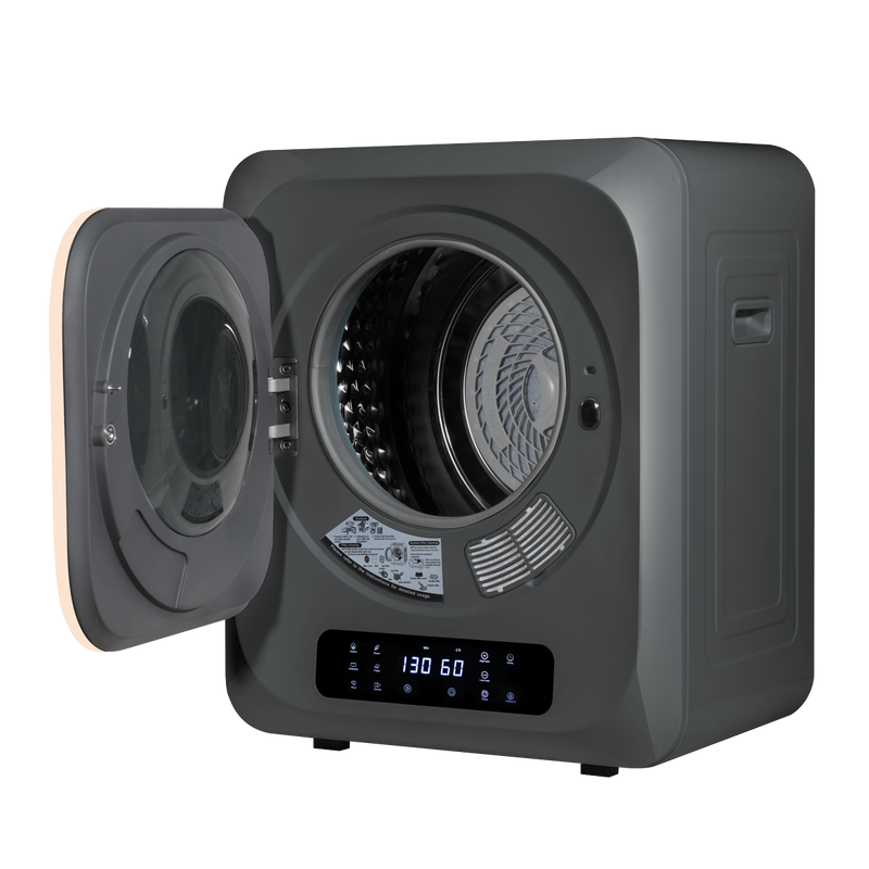 Baridi DH229  Small Tumble Dryer, Portable, 2.5kg, Vented, Perfect for Counter Top or Wall Mounted Use with Digital Controls, Compact, Black Mini Spin Dryer - DH229