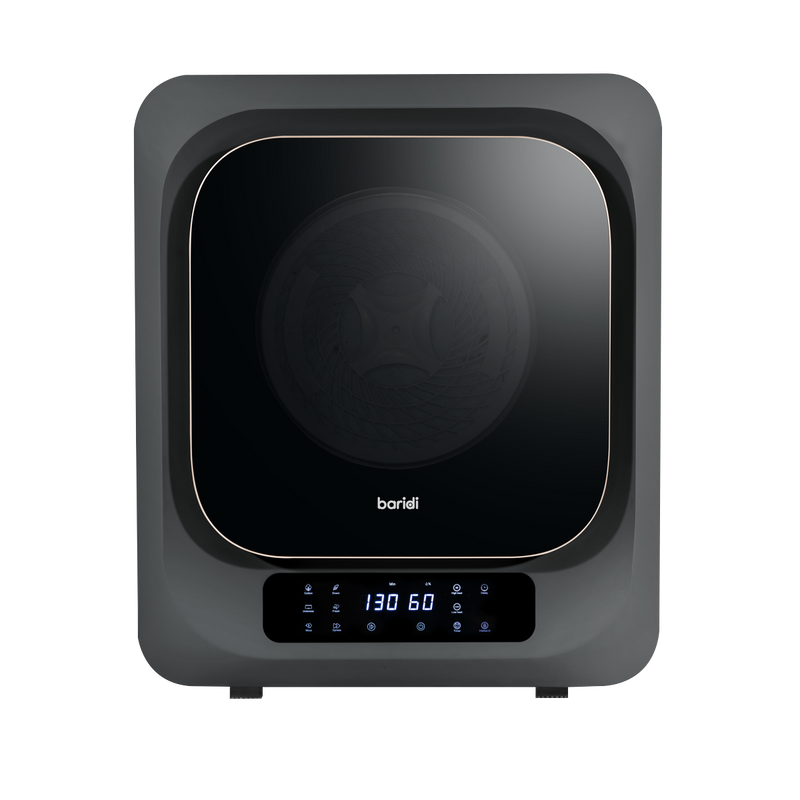Baridi DH229  Small Tumble Dryer, Portable, 2.5kg, Vented, Perfect for Counter Top or Wall Mounted Use with Digital Controls, Compact, Black Mini Spin Dryer - DH229